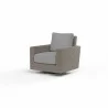 Coronado Swivel Rocker in Canvas Granite w/ Self Welt - Front Side Angle - Coronado Swivel Rocker in Canvas Granite w/ Self Welt - Front Side Angle