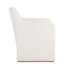 Sunpan Doreen Lounge Chair in Lux Brass -  Rubino White - Side Angle