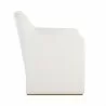 Sunpan Doreen Lounge Chair in Lux Brass -  Rubino White - Side Angle - Sunpan Doreen Lounge Chair in Lux Brass -  Rubino White - Side Angle