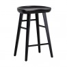 Sunpan Dominic Counter Stool in Black - Front Side Angle