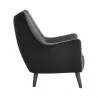 Sunpan Sorrel Lounge Chair Polo Club Kohl Grey Abbington Black - Side Angle - Sunpan Sorrel Lounge Chair Polo Club Kohl Grey Abbington Black - Side Angle