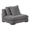 Moe's Home Collection Tumble Slipper Chair - Charcoal - Front Side Angle