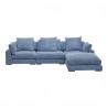Moe's Home Collection Tumble Lounge Modular Sectional Navy - Front View