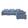 oe's Home Collection Tumble Classic L Modular Sectional Navy - Front Angle