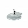 100 Pound - 24" Diameter Concrete Filled Aluminum Shell Umbrella Base With Wheels - Silver Mist - 100 Pound - 24" Diameter Concrete Filled Aluminum Shell Umbrella Base With Wheels - Silver Mist