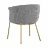 Sunpan Nadine Dining Chair Chacha Grey - Back Side Angle - Sunpan Nadine Dining Chair Chacha Grey - Back Side Angle