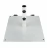 75 Pound Steel Umbrella Base With Wheels - Silver Mist - 75 Pound Steel Umbrella Base With Wheels - Silver Mist