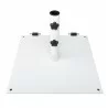 75 Pound Steel Umbrella Base With Wheels - White - 75 Pound Steel Umbrella Base With Wheels - White