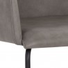 Sunpan Hensley Dining Armchair in Dawn Grey - Seat Closeup Angle