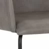 Sunpan Hensley Dining Armchair in Dawn Grey - Seat Closeup Angle - Sunpan Hensley Dining Armchair in Dawn Grey - Seat Closeup Angle