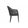 Milano Dining Chair in Echo Midnight w/ Self Welt - Side Angle