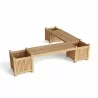 Anderson Teak Planter Bench With 3 Planter Box-3 - Anderson Teak Planter Bench With 3 Planter Box-3