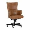 Sunpan Hubert Office Chair - Tobacco Tan - Front Side Angle - Sunpan Hubert Office Chair - Tobacco Tan - Front Side Angle
