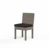 Coronado Armless Dining Chair in Spectrum Carbon w/ Self Welt - Front Side Angle - Coronado Armless Dining Chair in Spectrum Carbon w/ Self Welt - Front Side Angle