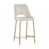 Sunpan Radella Counter Stool Bergen Taupe - Front Side Angle