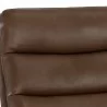 Sunpan Keller Swivel Lounge Chair Missouri Mahogany Leather - Seat Closeup Top Angle - Sunpan Keller Swivel Lounge Chair Missouri Mahogany Leather - Seat Closeup Top Angle