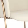 Sunpan Odesa Dining Armchair Dillon Cream - Seat Closeup Angle - Sunpan Odesa Dining Armchair Dillon Cream - Seat Closeup Angle