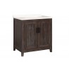 Crawford and Burke Paredes 31" Distressed Brown Single Bathroom Vanity, Front View