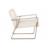 Sunpan Kristoffer Lounge Chair - Vintage Vanilla Leather - Side Angle