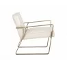 Sunpan Kristoffer Lounge Chair - Vintage Vanilla Leather - Side Angle - Sunpan Kristoffer Lounge Chair - Vintage Vanilla Leather - Side Angle