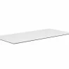 Sunpan Glass Dining Table Top Rectangular Clear in 96"  - Front Side Angle - Sunpan Glass Dining Table Top Rectangular Clear in 96"  - Front Side Angle