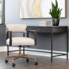 Sunpan Keagan Office Chair in Saloon Light Grey Leather - Lifestyle