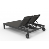 Sunset West Redondo Adjustable Double Sling Chaise - Back Side Angle