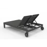 Sunset West Redondo Adjustable Double Sling Chaise - Back Side Angle - Sunset West Redondo Adjustable Double Sling Chaise - Back Side Angle