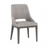 Sunpan Estrada Dining Chair in Light Grey Oak - Naya Check Light Grey - Front Side Angle