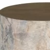 Sunpan Diaz End Table in Marble-Look Antique Brass - Closeup Top Angle - Sunpan Diaz End Table in Marble-Look Antique Brass - Closeup Top Angle