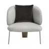 Sunpan Garry Lounge Chair - San Remo Winter Cloud / Diamond Mummy - Front Angle