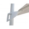 Bellini Home and Gardens Stillo 10' Cantilever Square Parasol Umbrella-Aluminum Pole- White