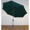 Shade Trends 11ft x 8 Rib Premium Market Umbrella with Grey Pole-DU - Forest Green