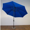 Shade Trends 11ft x 8 Rib Premium Market Umbrella with Grey Pole-DU - Pacific Blue