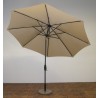 Shade Trends 11ft x 8 Rib Premium Market Umbrella with Grey Pole-DU - Antiwue Beige