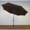 Shade Trends 11ft x 8 Rib Premium Market Umbrella with Grey Pole-DU - Kona Brown
