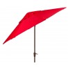 Woodard 9' Aluminum Market Umbrella with Auto-Tilt in Red
