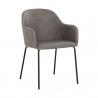 Sunpan Hensley Dining Armchair in Dawn Grey - Front Side Angle