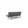  Unfurl Sofa in Dark Wood Legs and Soft Mustard Flower - Back Angle -  Unfurl Sofa in Dark Wood Legs and Soft Mustard Flower - Back Angle