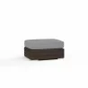 Montecito Ottoman in Canvas Granite w/ Self Welt - Front Side Angle - Montecito Ottoman in Canvas Granite w/ Self Welt - Front Side Angle