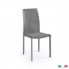 Bellini Italian Home Marta Dining Chair in Grey - Set of Two - Front Side Angle