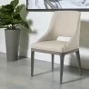 Sunpan Estrada Dining Chair in Light Grey Oak - Mainz Cream - Lifestyle - Sunpan Estrada Dining Chair in Light Grey Oak - Mainz Cream - Lifestyle