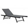 Urban Sun Lounger - Black Chrome - White BG