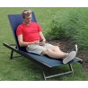 Vivere Urban Sun Lounger - Aluminum (Navy Steel)