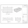 Anderson Teak Straight Modular Planter Scale - Anderson Teak Straight Modular Planter Scale