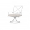Bristol Dining Chair in Canvas Natural w/ Self Welt - Front Side Angle