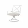 Bristol Dining Chair in Canvas Natural w/ Self Welt - Front Side Angle - Bristol Dining Chair in Canvas Natural w/ Self Welt - Front Side Angle
