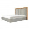 Moe's Home Collection Nina Queen Bed, Grey - Front Side Angle