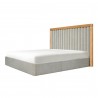 Moe's Home Collection Nina King Bed, Grey - Front Side Angle