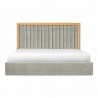 Moe's Home Collection Nina King Bed, Grey - Front Angle